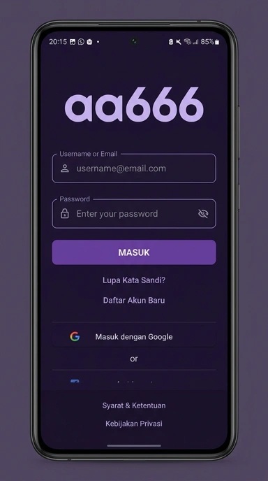 Masuk ke Akun aa666 Dengan Mudah di Android