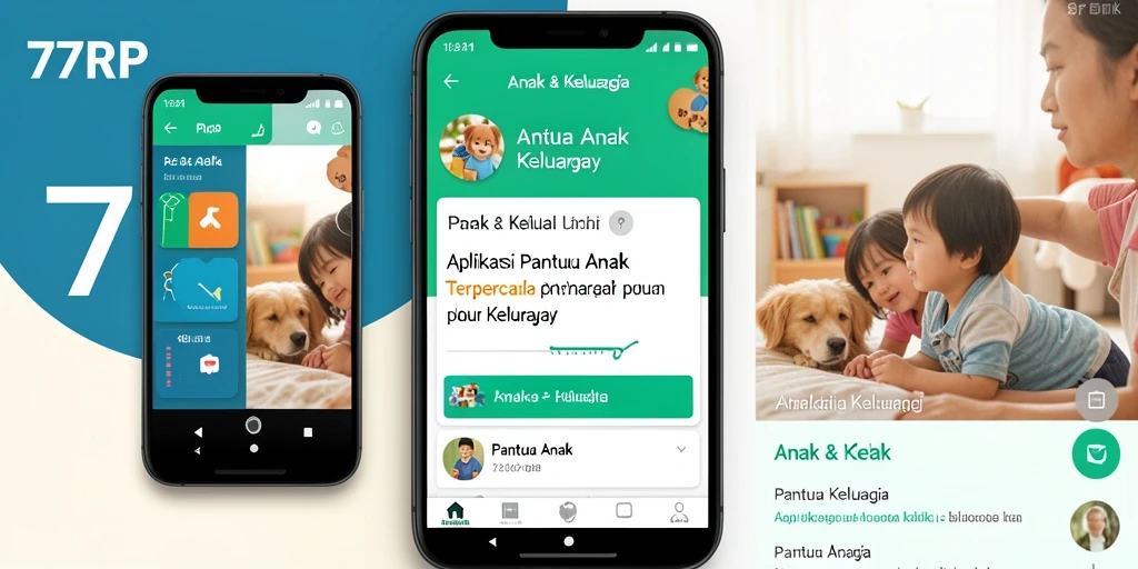 Tampilan utama aplikasi 77RP dengan fitur Pantau Anak.