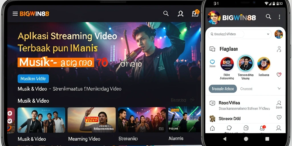 Tampilan antarmuka BIGWIN88 untuk streaming video yang menarik.