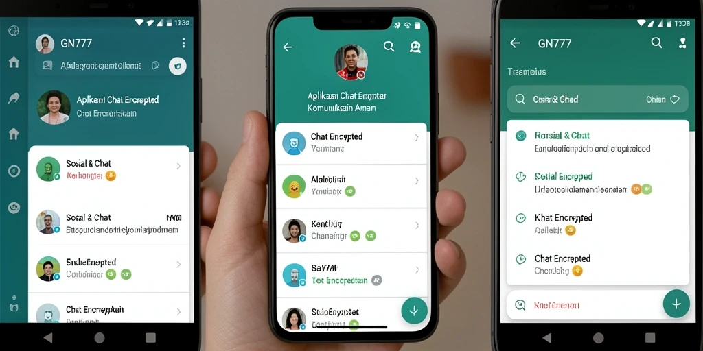 Tampilan antarmuka GN777 yang sederhana dan nyaman untuk Chat Encrypted.