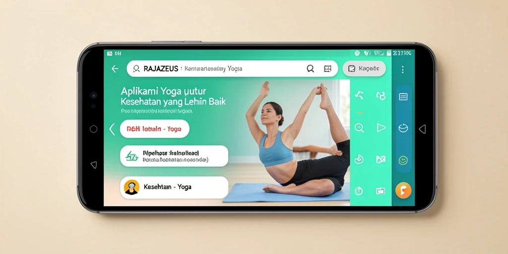Antarmuka aplikasi RAJAZEUS yang user-friendly untuk latihan Yoga.